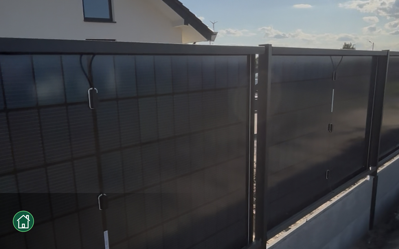 Ogrodzenie fotowoltaiczne — realizacja Szamotuły, 20 kWp / 82 m
