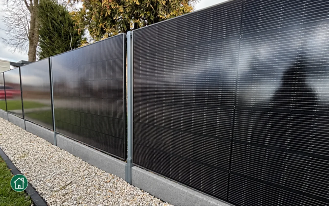 Ogrodzenie fotowoltaiczne — realizacja Rzeszów, 5 kWp / 20 m