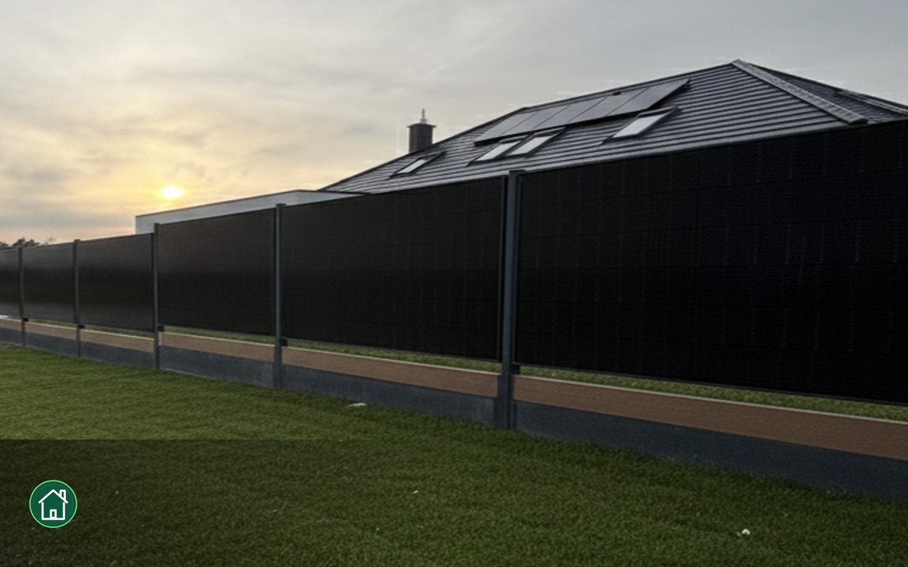 Ogrodzenie fotowoltaiczne — realizacja Warszawa, 20 kWp / 82 m