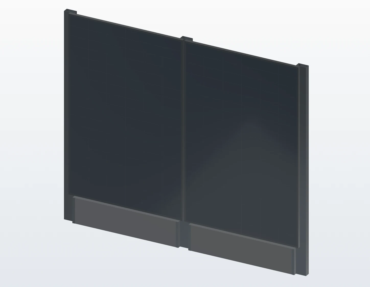 Wizualizacja przęseł SO2 z pionowymi modułami bifacjalnymi full black